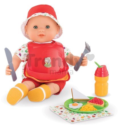 Jedálenská súprava s podbradníkom Bon Appetit Set Corolle pre 36-42 cm bábiku 10 doplnkov od 24 mes