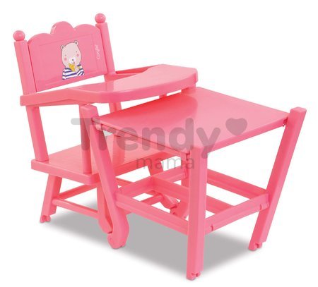 Jedálenská stolička High Chair Pink Corolle pre 36-42 cm bábiku ružová