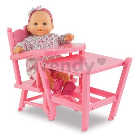 Jedálenská stolička High Chair Pink Corolle pre 36-42 cm bábiku ružová