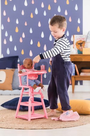 Jedálenská stolička High Chair Pink Corolle pre 36-42 cm bábiku ružová