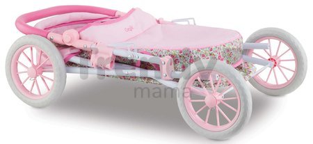 Hlboký kočík s taškou na prebaľovanie Carriage Floral Corolle skladací pre 36-52 cm bábiku výškovo nastaviteľný