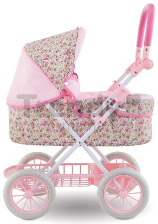 Hlboký kočík s taškou na prebaľovanie Carriage Floral Corolle skladací pre 36-52 cm bábiku výškovo nastaviteľný