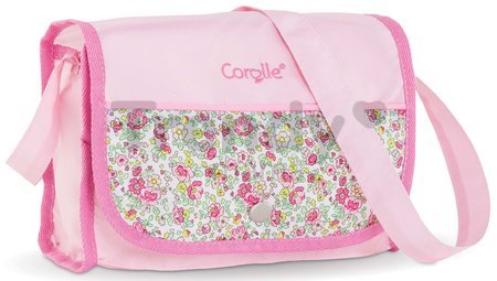 Hlboký kočík s taškou na prebaľovanie Carriage Floral Corolle skladací pre 36-52 cm bábiku výškovo nastaviteľný
