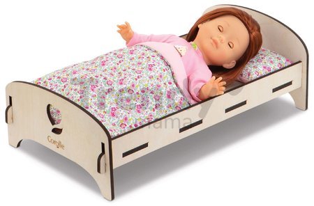 Drevená postieľka Wooden Bed Floral Corolle pre 30-36 cm bábiku