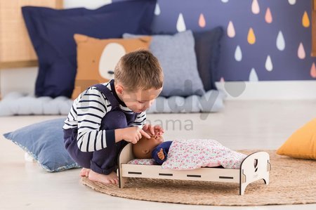 Drevená postieľka Wooden Bed Floral Corolle pre 30-36 cm bábiku