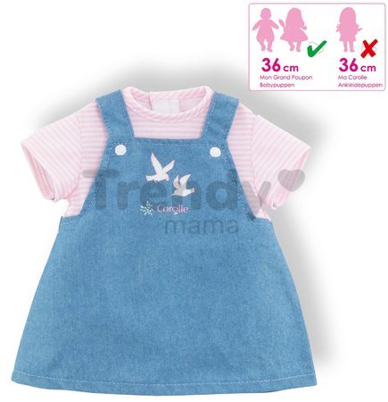Oblečenie Dress Pink Sailor Bords de Loire Mon Grand Poupon Corolle pre 36 cm bábiku od 24 mes