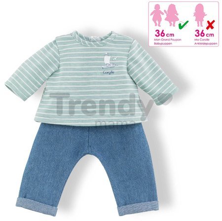 Oblečenie Pants & T-Shirt Sailor Bords de Loire Mon Grand Poupon Corolle pre 36 cm bábiku od 24 mes