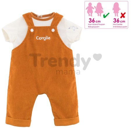 Oblečenie Velvet Overalls & T-Shirt Bords de Loire Mon Grand Poupon Corolle pre 36 cm bábiku od 24 mes