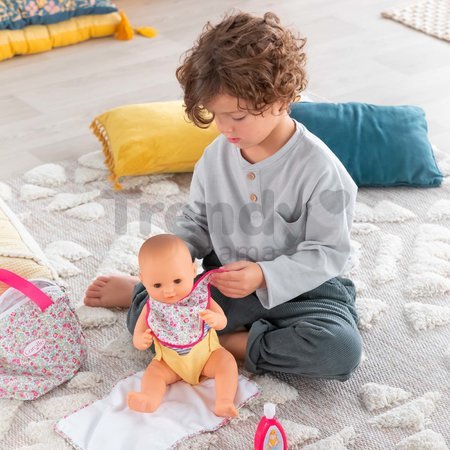 Prebaľovacia taška Changing Bag Floral Corolle pre 36 cm bábiku 7 doplnkov od 24 mes