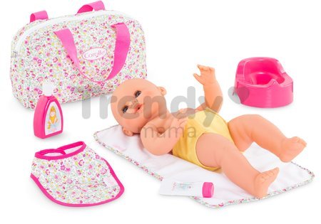 Prebaľovacia taška Changing Bag Floral Corolle pre 36 cm bábiku 7 doplnkov od 24 mes