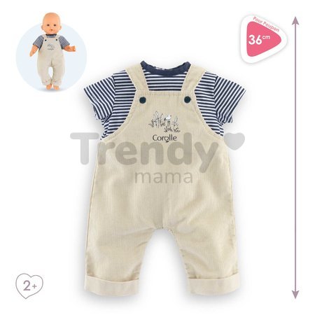 Oblečenie T-Shirt & Ecru Overalls Loire Riverside Mon Grand Poupon Corolle pre 36 cm bábiku od 24 mes