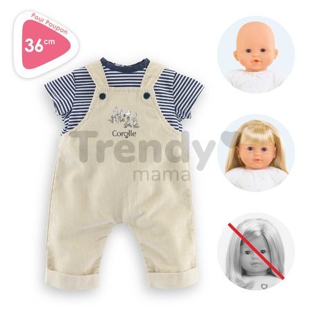 Oblečenie T-Shirt & Ecru Overalls Loire Riverside Mon Grand Poupon Corolle pre 36 cm bábiku od 24 mes