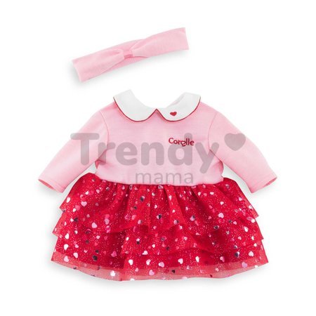 Oblečenie Dress & Headband Heart Petals Mon Grand Poupon Corolle pre 36 cm bábiku od 24 mes