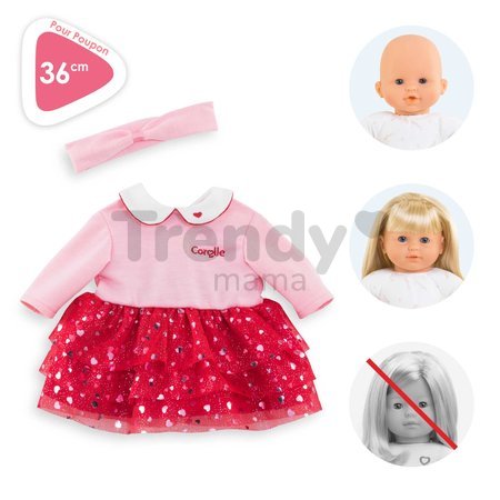 Oblečenie Dress & Headband Heart Petals Mon Grand Poupon Corolle pre 36 cm bábiku od 24 mes