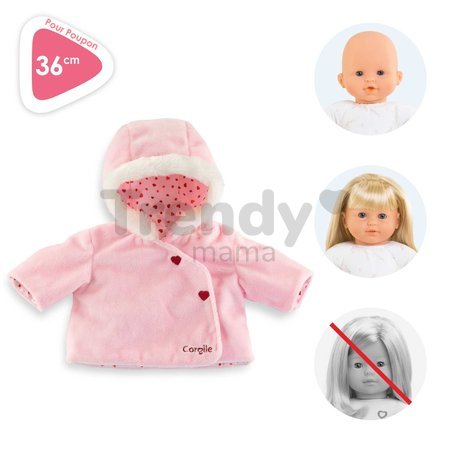 Oblečenie Coat Heart Petals Mon Grand Poupon Corolle pre 36 cm bábiku od 24 mes