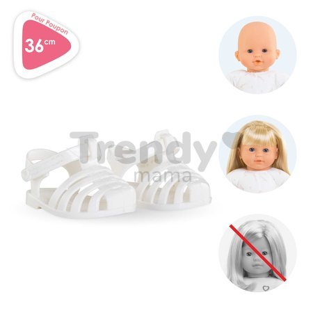 Topánky Sandals White Mon Grand Poupon Corolle pre 36 cm bábiku od 24 mes
