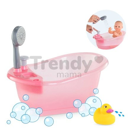 Vanička so sprchou Corolle a kačička pre 30-36 cm bábiku