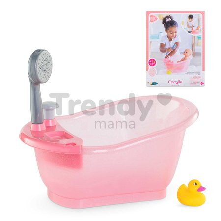 Vanička so sprchou Corolle a kačička pre 30-36 cm bábiku