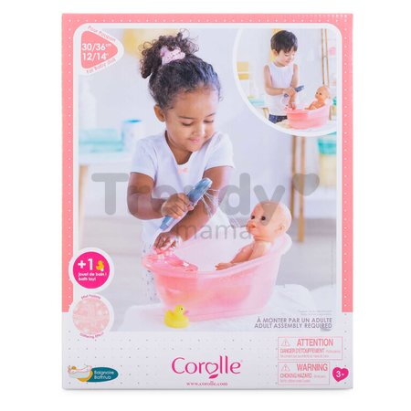 Vanička so sprchou Corolle a kačička pre 30-36 cm bábiku