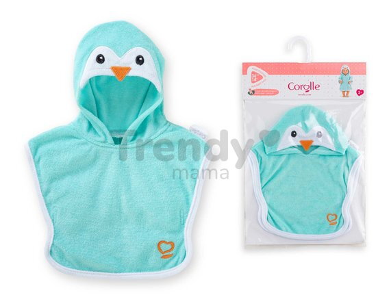 Župan pre bábiku Bathcape Penguin Mon Grand Poupon Corolle pre 36 cm bábiku od 24 mes
