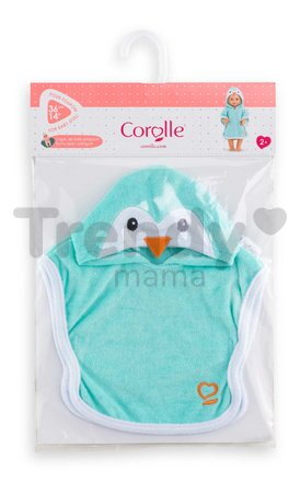 Župan pre bábiku Bathcape Penguin Mon Grand Poupon Corolle pre 36 cm bábiku od 24 mes