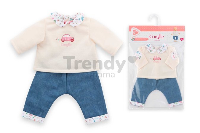 Tričko a džínsy pre bábiku T-shirt & Jeans A Weekend in Paris Mon Grand Poupon Corolle pre 36 cm bábiku od 24 mes