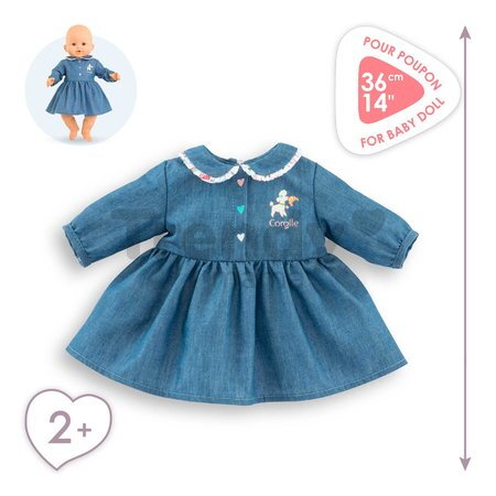 Šaty pre bábiku Dress A Weekend in Paris Mon Grand Poupon Corolle pre 36 cm bábiku od 24 mes