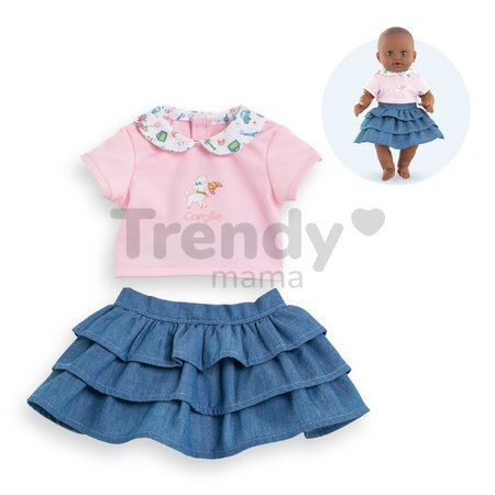 Sukňa a tričko pre bábiku Ruffle Skirt & T-shirt A Weekend in Paris Mon Grand Poupon Corolle pre 36 cm bábiku od 24 mes