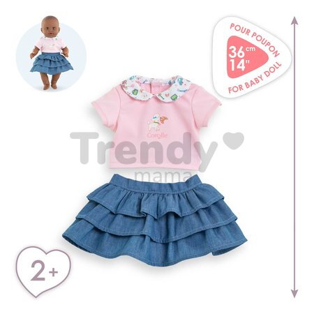 Sukňa a tričko pre bábiku Ruffle Skirt & T-shirt A Weekend in Paris Mon Grand Poupon Corolle pre 36 cm bábiku od 24 mes