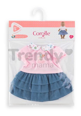Sukňa a tričko pre bábiku Ruffle Skirt & T-shirt A Weekend in Paris Mon Grand Poupon Corolle pre 36 cm bábiku od 24 mes