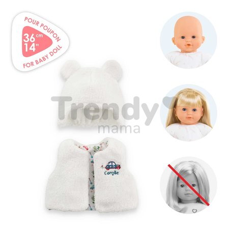 Vesta a čiapka pre bábiku Winter Set A Weekend in Paris Mon Grand Poupon Corolle pre 36 cm bábiku od 24 mes
