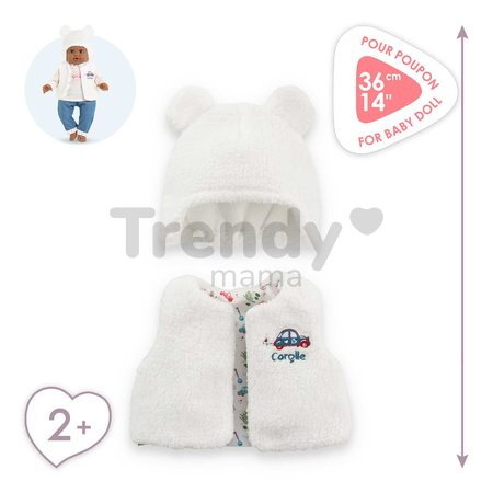 Vesta a čiapka pre bábiku Winter Set A Weekend in Paris Mon Grand Poupon Corolle pre 36 cm bábiku od 24 mes