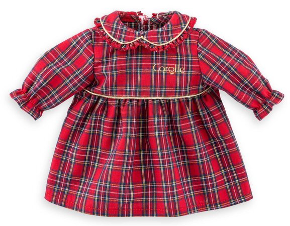 Šaty pre bábiku Dress Corolle Holidays Mon Grand Poupon Corolle vianočná edícia pre 36 cm bábiku od 24 mes