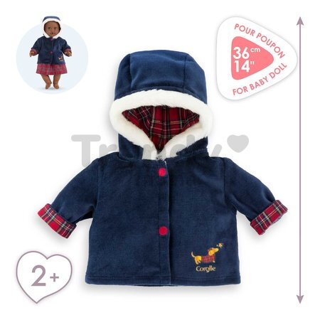 Kabát pre bábiku Coat Corolle Holidays Mon Grand Poupon Corolle vianočná edícia pre 36 cm bábiku od 24 mes