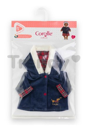 Kabát pre bábiku Coat Corolle Holidays Mon Grand Poupon Corolle vianočná edícia pre 36 cm bábiku od 24 mes