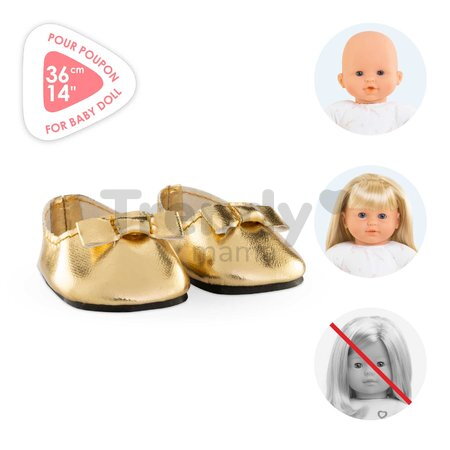 Balerínky pre bábiku Golden Ballet Flat Shoes Corolle pre 36 cm bábiku