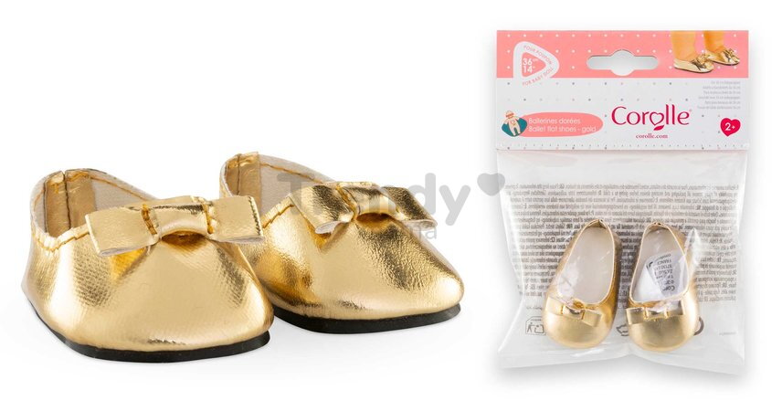 Balerínky pre bábiku Golden Ballet Flat Shoes Corolle pre 36 cm bábiku