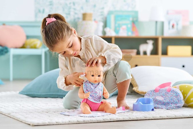 Prebaľovacia taška pre bábiku Flowered Changing Accessories Set Corolle pre 36 cm bábiku 7 doplnkov od 24 mes