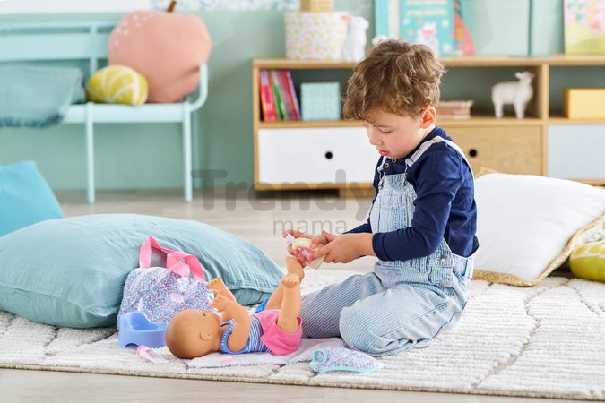 Prebaľovacia taška pre bábiku Flowered Changing Accessories Set Corolle pre 36 cm bábiku 7 doplnkov od 24 mes