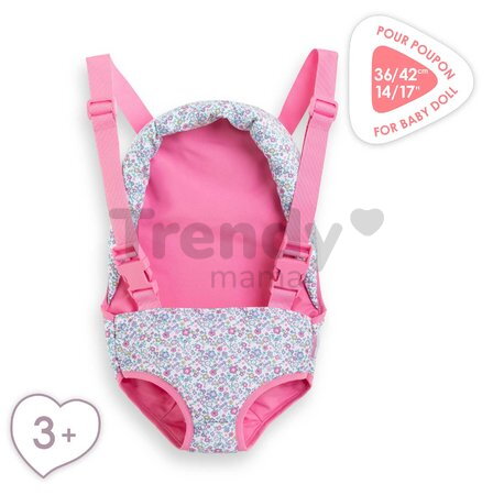Klokanka na nosenie bábiky Flowered Baby Doll Slink Corolle pre 36-42 cm bábiku nastaviteľné popruhy