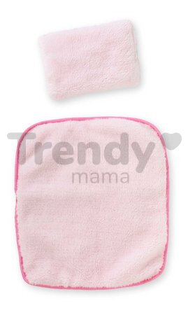 Prútený košík s prikrývkou a vankúšom pre bábiku Braided Basket Set Plush Corolle pre 36-42 cm bábiku