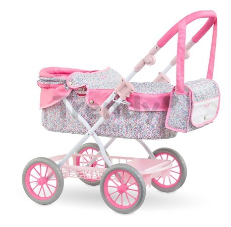 Hlboký kočík pre bábiku Flowered Carriage Corolle s taškou na prebaľovanie pre 30-52 cm bábiku