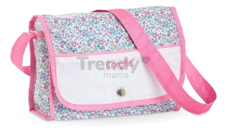 Hlboký kočík pre bábiku Flowered Carriage Corolle s taškou na prebaľovanie pre 30-52 cm bábiku