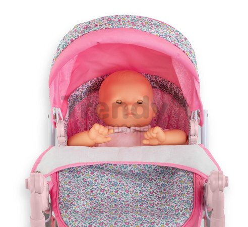 Hlboký kočík pre bábiku Flowered Carriage Corolle s taškou na prebaľovanie pre 30-52 cm bábiku