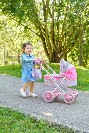 Hlboký kočík pre bábiku Flowered Carriage Corolle s taškou na prebaľovanie pre 30-52 cm bábiku