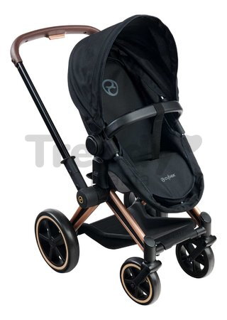 Kočík trojkombinácia pre bábiku Cybex Black 3in1 Priam Corolle skladací s multifunkčnými prednými kolesami pre 36-52 cm bábiku