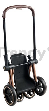 Kočík trojkombinácia pre bábiku Cybex Black 3in1 Priam Corolle skladací s multifunkčnými prednými kolesami pre 36-52 cm bábiku