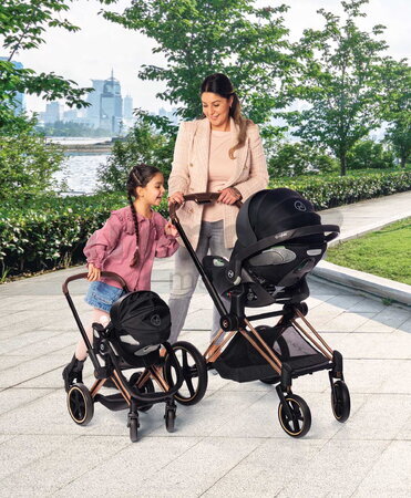 Vajíčko pre bábiku Baby Doll Carrier Cybex Priam 2in1 Black Corolle pre 36-52 cm bábiku