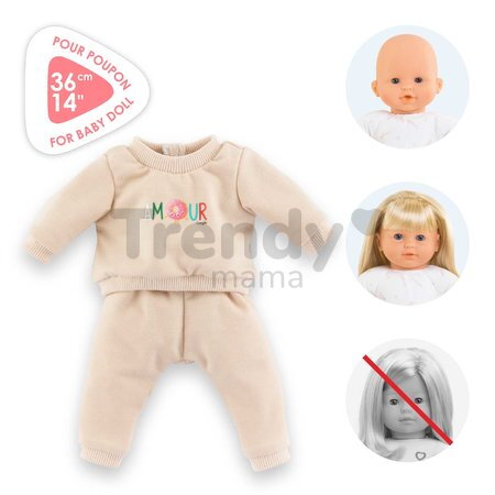 Tepláková súprava pre bábiku Beige Tracksuit Mon Grand Poupon Corolle pre 36 cm bábiku od 24 mes