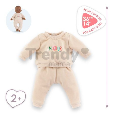 Tepláková súprava pre bábiku Beige Tracksuit Mon Grand Poupon Corolle pre 36 cm bábiku od 24 mes